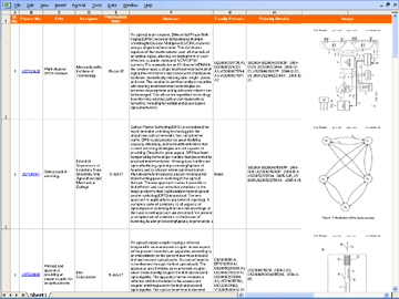Patent iNSIGHT Pro Excel Export